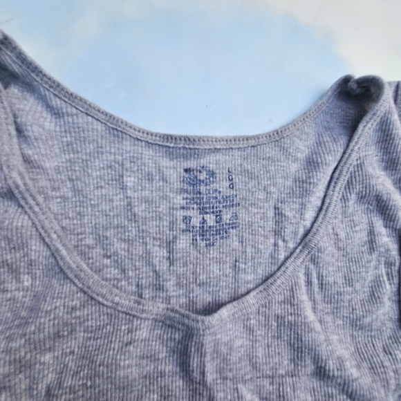 Grey Tank Top Goth Cross Chrome Hearts Looking Top - Picture 4 of 16